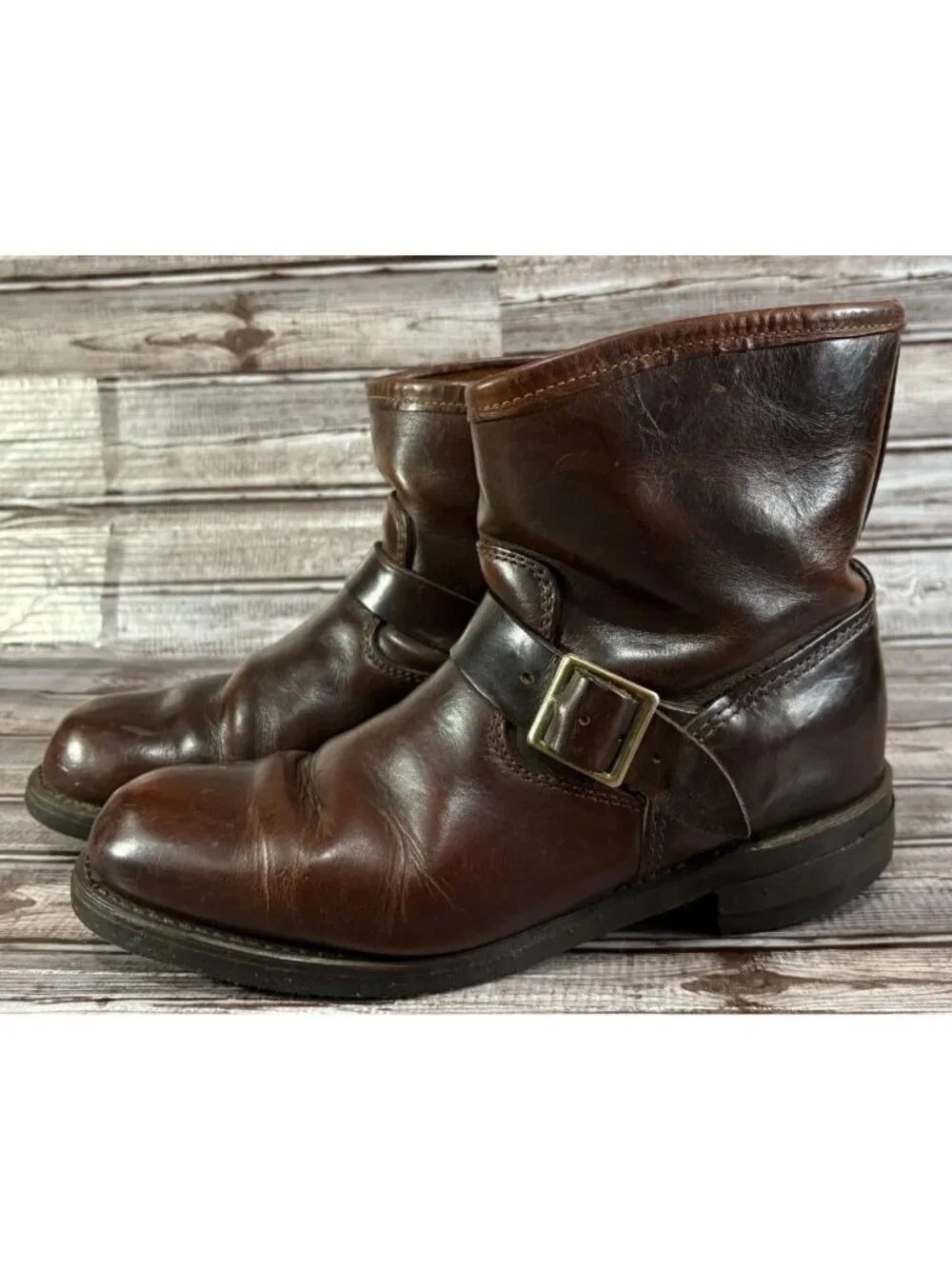 Durango belts Leather Biker Boots size 10 E color burgundy vintage RARE